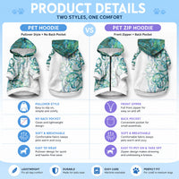 Paua Shell Maori Pet Hoodie Koru Kowhaiwhai
