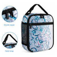 Turquoise Paua Shell Maori Lunch Bag Koru Kowhaiwhai