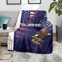 American Samoa Mix US Blanket Flag Day Grunge Style