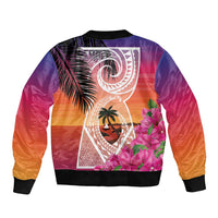 Guam Chamorro Bomber Jacket Artsy Latte Stone