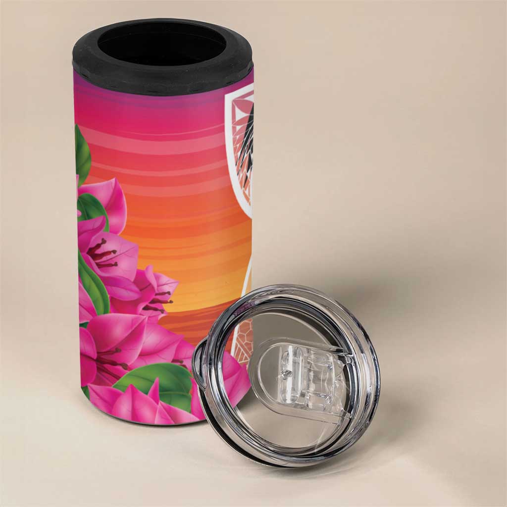 Guam Chamorro 4 in 1 Can Cooler Tumbler Artsy Latte Stone