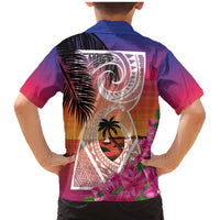 Guam Chamorro Family Matching Mermaid Dress and Hawaiian Shirt Artsy Latte Stone LT7 - Polynesian Pride