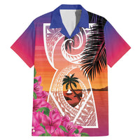 Guam Chamorro Family Matching Mermaid Dress and Hawaiian Shirt Artsy Latte Stone LT7 Dad's Shirt - Short Sleeve Art - Polynesian Pride