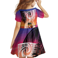Guam Chamorro Family Matching Off Shoulder Maxi Dress and Hawaiian Shirt Artsy Latte Stone LT7 - Polynesian Pride