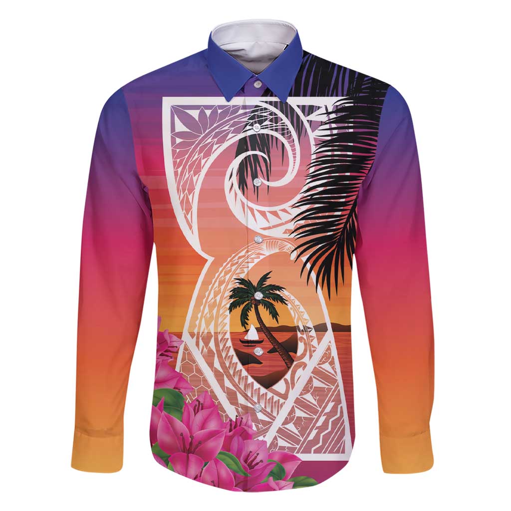 Guam Chamorro Family Matching Short Sleeve Bodycon Dress and Hawaiian Shirt Artsy Latte Stone LT7 Dad's Shirt - Long Sleeve Art - Polynesian Pride