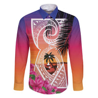 Guam Chamorro Family Matching Short Sleeve Bodycon Dress and Hawaiian Shirt Artsy Latte Stone LT7 Dad's Shirt - Long Sleeve Art - Polynesian Pride