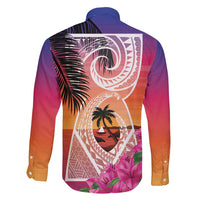 Guam Chamorro Family Matching Summer Maxi Dress and Hawaiian Shirt Artsy Latte Stone LT7 - Polynesian Pride