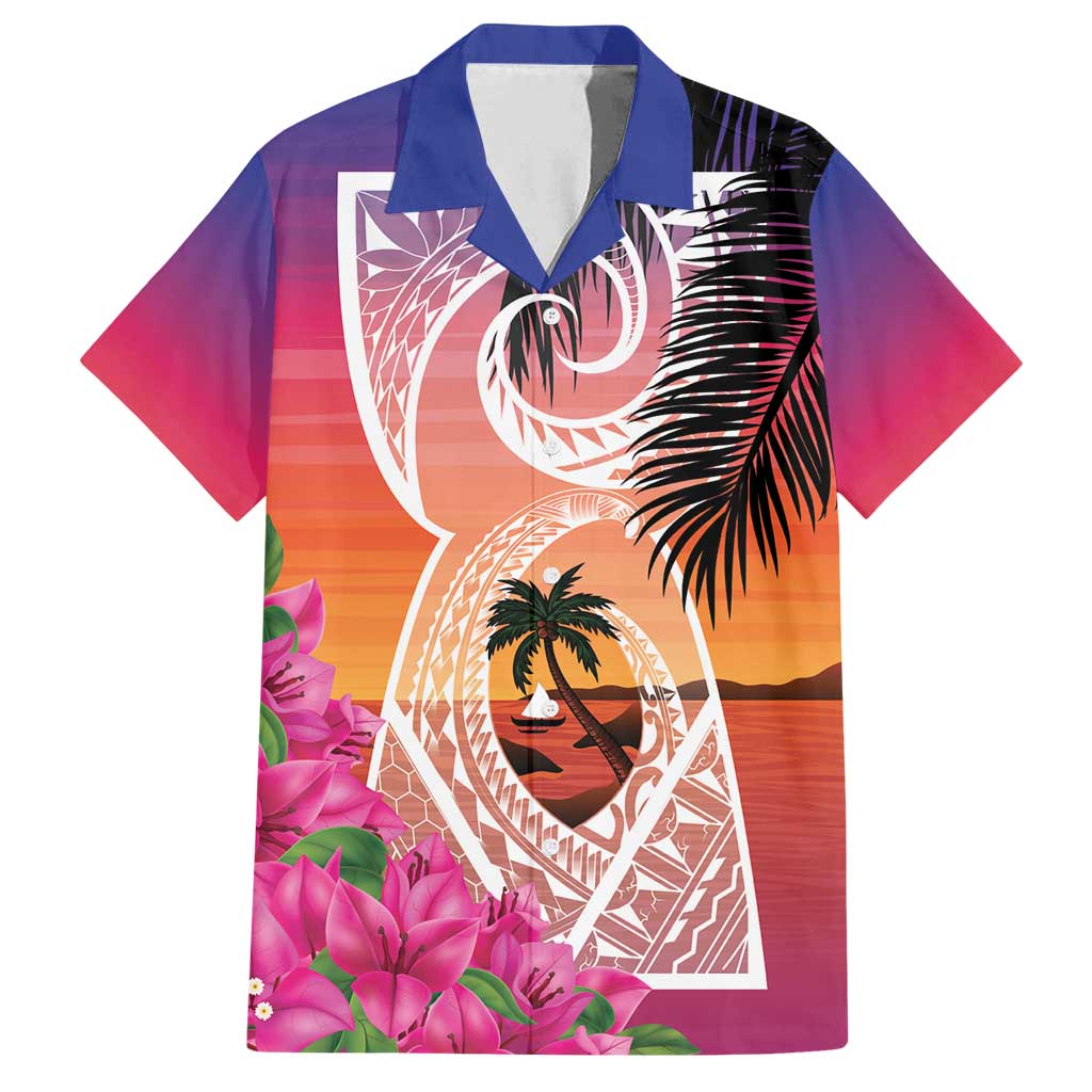 Guam Chamorro Family Matching Tank Maxi Dress and Hawaiian Shirt Artsy Latte Stone LT7 Dad's Shirt - Short Sleeve Art - Polynesian Pride