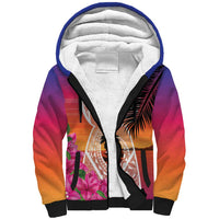 Guam Chamorro Sherpa Hoodie Artsy Latte Stone LT7 Unisex Art - Polynesian Pride
