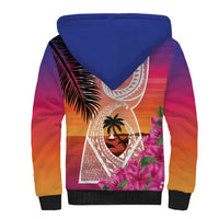 Guam Chamorro Sherpa Hoodie Artsy Latte Stone LT7 - Polynesian Pride