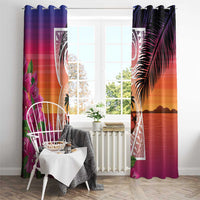 Guam Chamorro Window Curtain Artsy Latte Stone