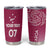 Personalised New Zealand Rugby Tumbler Cup Aotearoa Champions - Pink Version