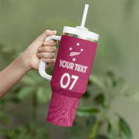 Personalised New Zealand Rugby Tumbler With Handle Aotearoa Champions - Pink Version