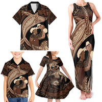 Father's Day Polynesian Pattern Family Matching Tank Maxi Dress and Hawaiian Shirt Tropical Humpback Whale LT7 - Polynesian Pride