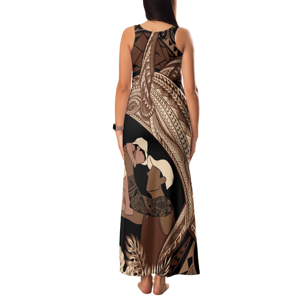 Father's Day Polynesian Pattern Family Matching Tank Maxi Dress and Hawaiian Shirt Tropical Humpback Whale LT7 - Polynesian Pride