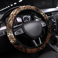 Father's Day Polynesian Pattern Steering Wheel Cover Tropical Humpback Whale
