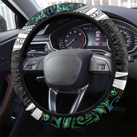 NZ Darts Steering Wheel Cover Paua Shell Maori Koru Whakairo - Polynesian Pride
