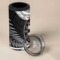 Personalized NZ Darts 4 in 1 Can Cooler Tumbler Paua Shell Maori Koru Whakairo - Purple - Polynesian Pride