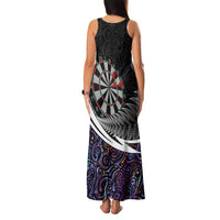 Personalized NZ Darts Family Matching Tank Maxi Dress and Hawaiian Shirt Paua Shell Maori Koru Whakairo - Purple LT7 - Polynesian Pride
