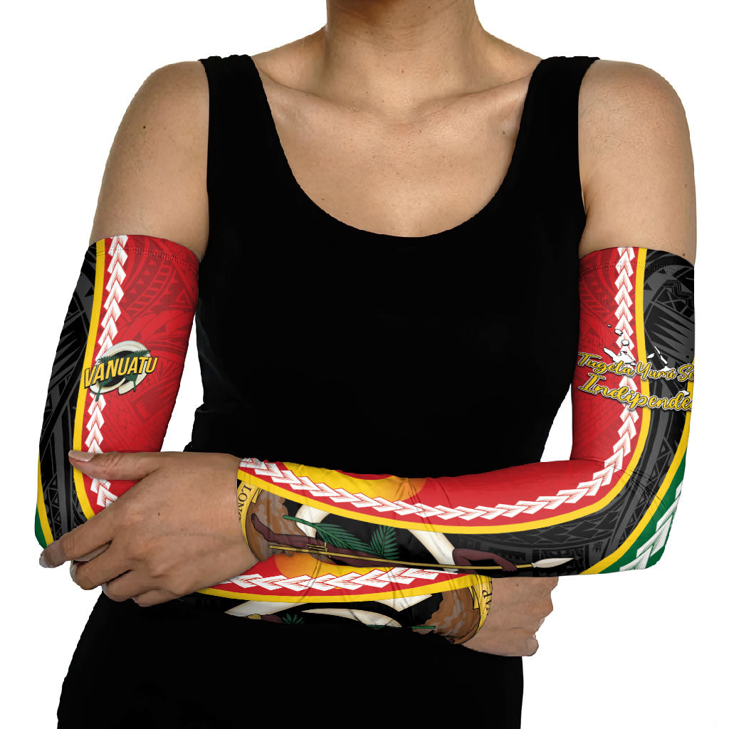 Ni-Vanuatu Indipendens Dei Celebretem Arm Sleeves Yumi Yumi Yumi LT7 - Polynesian Pride