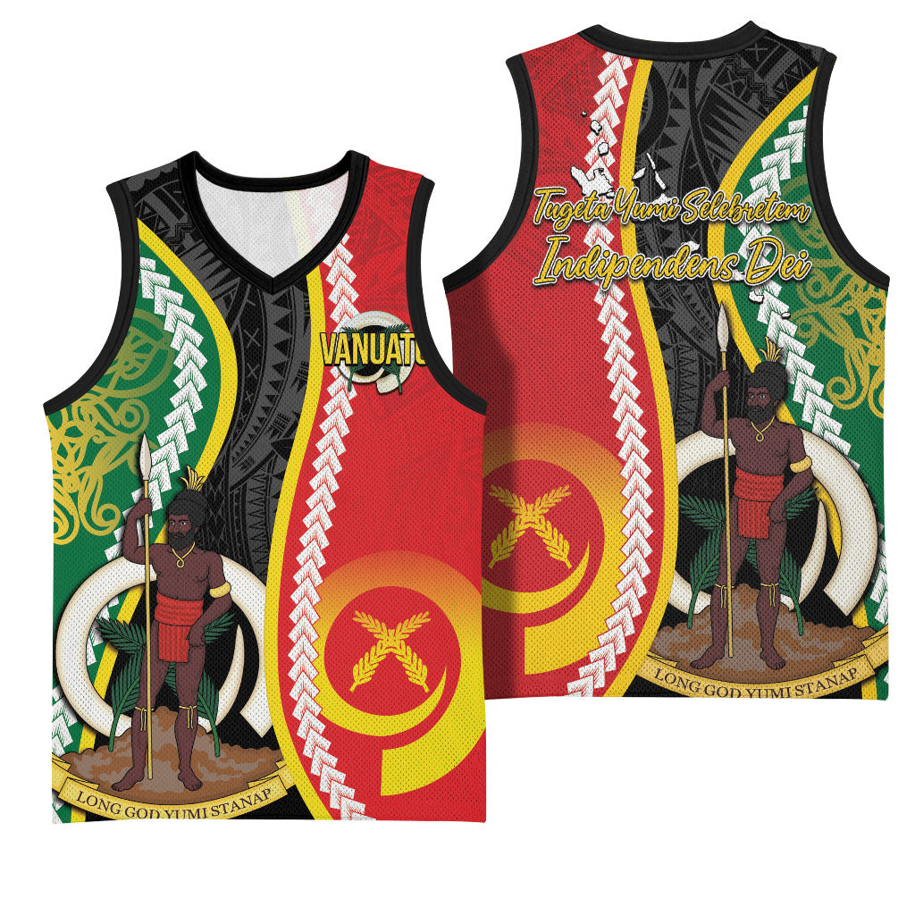 Ni-Vanuatu Indipendens Dei Celebretem Basketball Jersey Yumi Yumi Yumi LT7 - Polynesian Pride