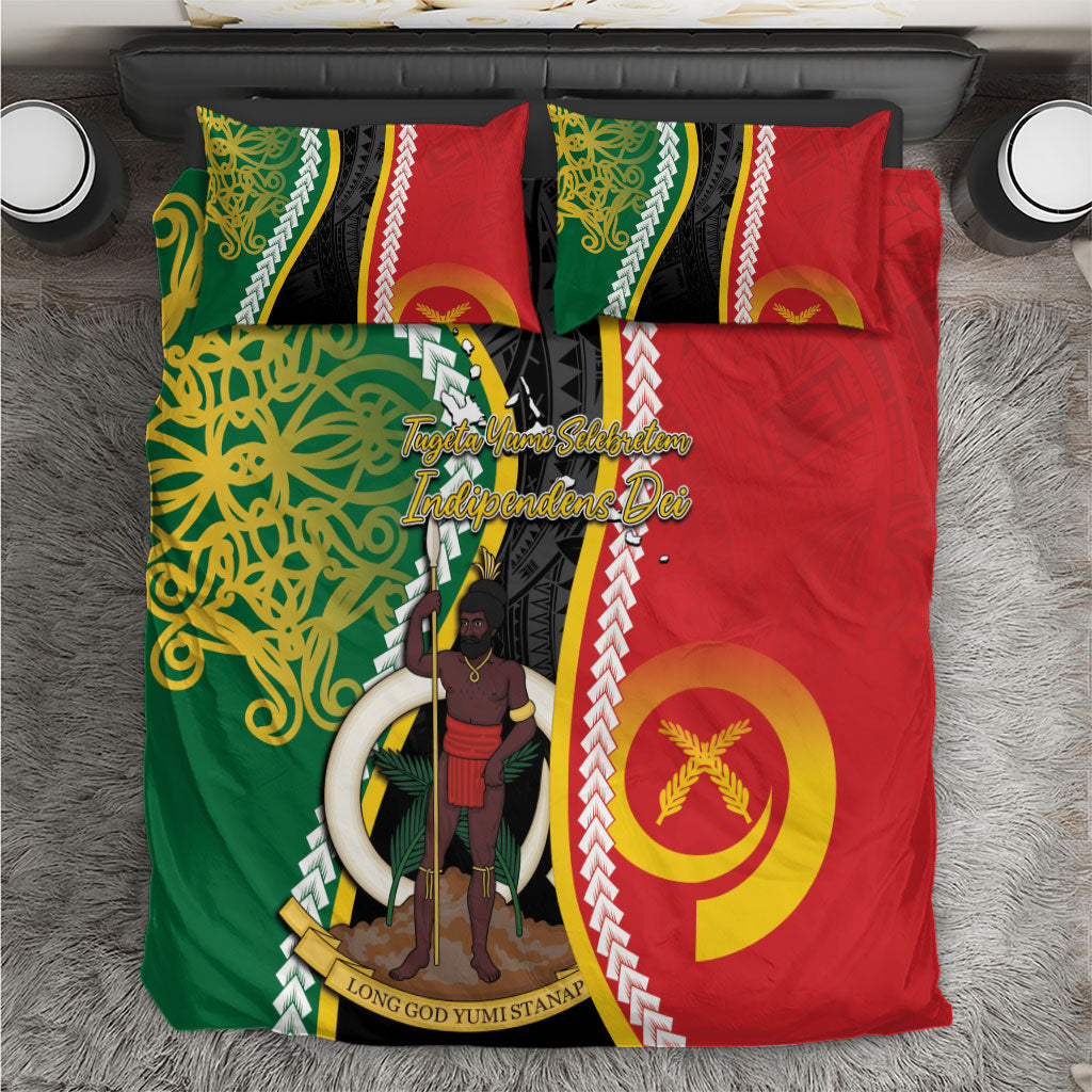 Ni-Vanuatu Indipendens Dei Celebretem Bedding Set Yumi Yumi Yumi LT7 Multicolor - Polynesian Pride