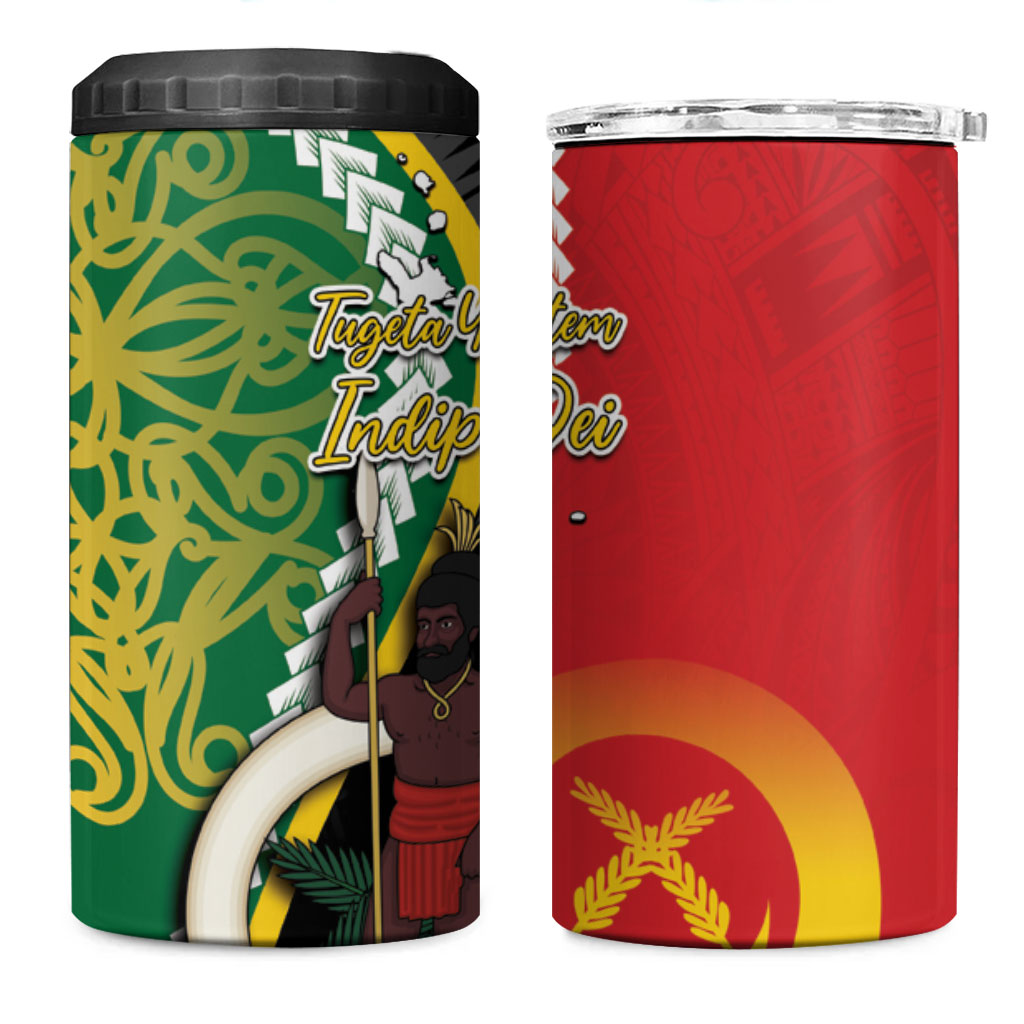 Ni-Vanuatu Indipendens Dei Celebretem 4 in 1 Can Cooler Tumbler Yumi Yumi Yumi LT7 One Size: 16 oz Multicolor - Polynesian Pride