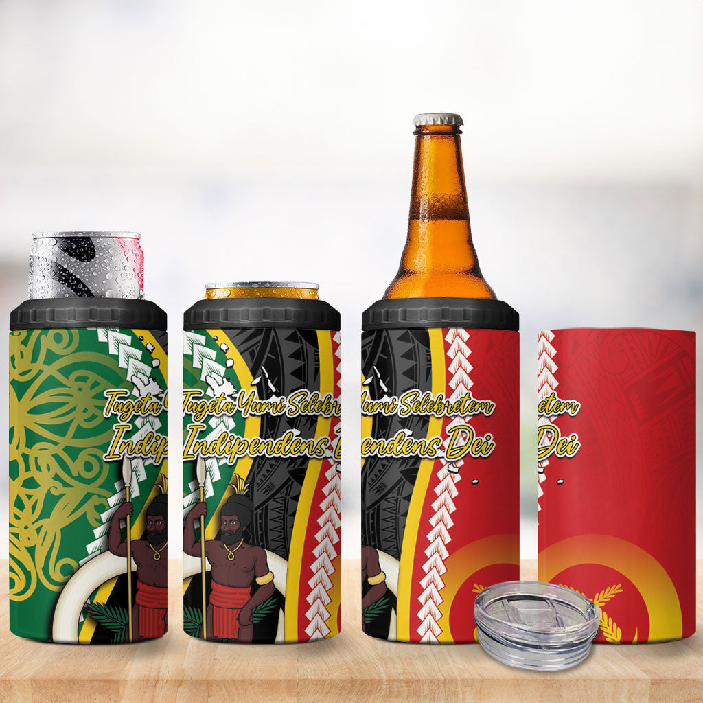 Ni-Vanuatu Indipendens Dei Celebretem 4 in 1 Can Cooler Tumbler Yumi Yumi Yumi LT7 - Polynesian Pride
