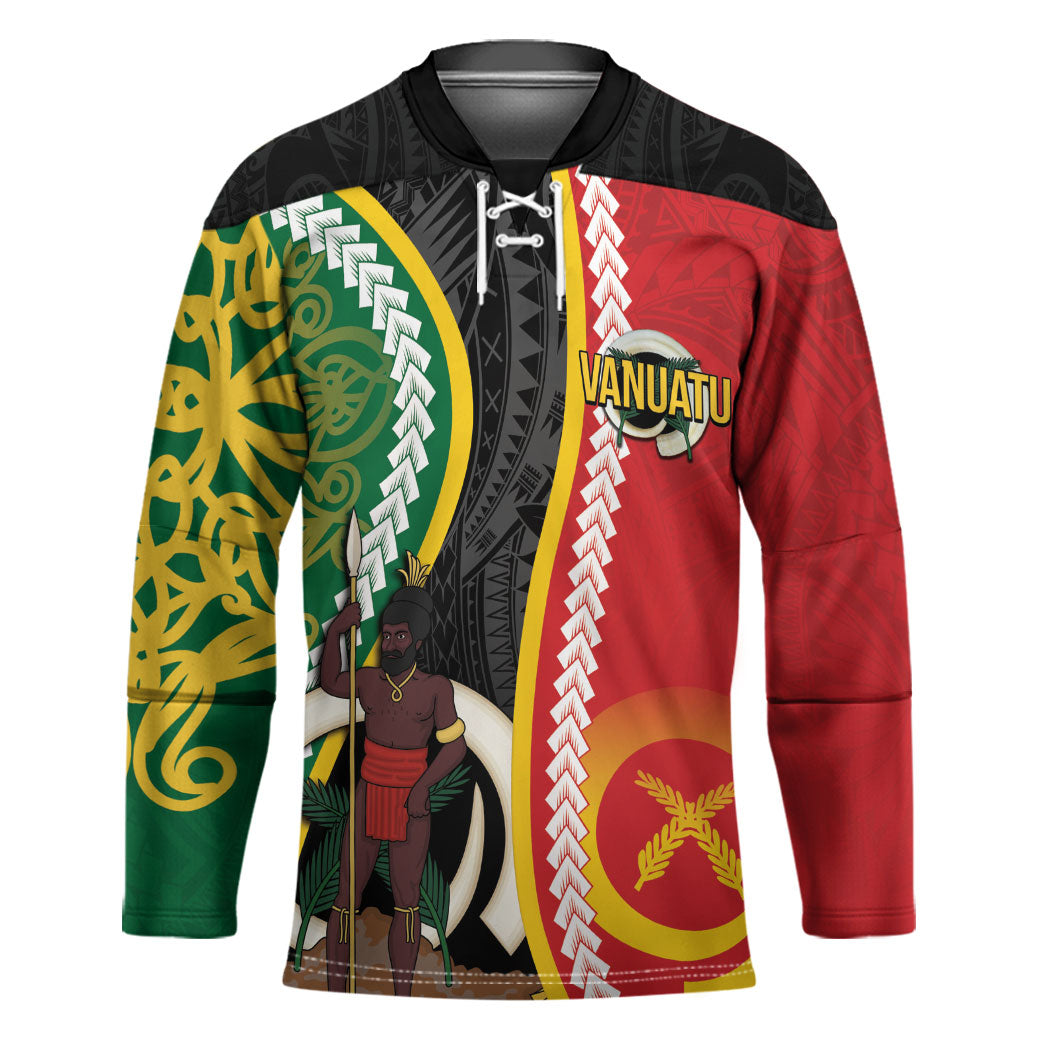 Ni-Vanuatu Indipendens Dei Celebretem Hockey Jersey Yumi Yumi Yumi LT7 Unisex Multicolor - Polynesian Pride