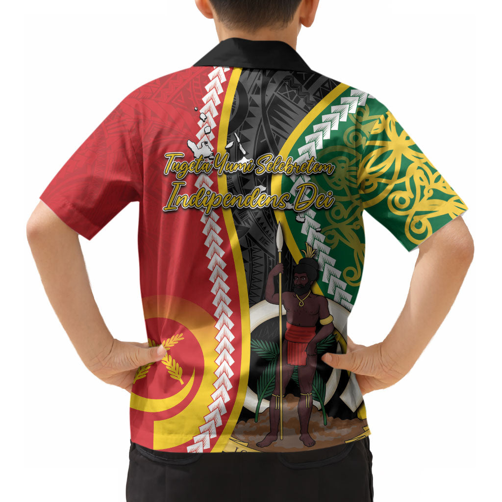 Ni-Vanuatu Indipendens Dei Celebretem Kid Hawaiian Shirt Yumi Yumi Yumi LT7 - Polynesian Pride