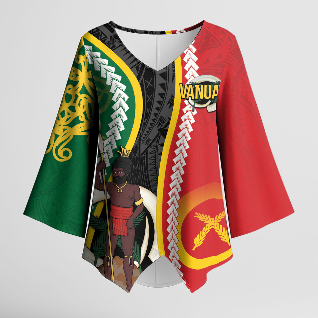 Ni-Vanuatu Indipendens Dei Celebretem Kimono Sleeve Blouse Yumi Yumi Yumi LT7 Female Multicolor - Polynesian Pride