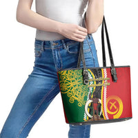 Ni-Vanuatu Indipendens Dei Celebretem Leather Tote Bag Yumi Yumi Yumi LT7 - Polynesian Pride