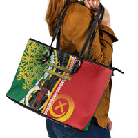 Ni-Vanuatu Indipendens Dei Celebretem Leather Tote Bag Yumi Yumi Yumi LT7 - Polynesian Pride
