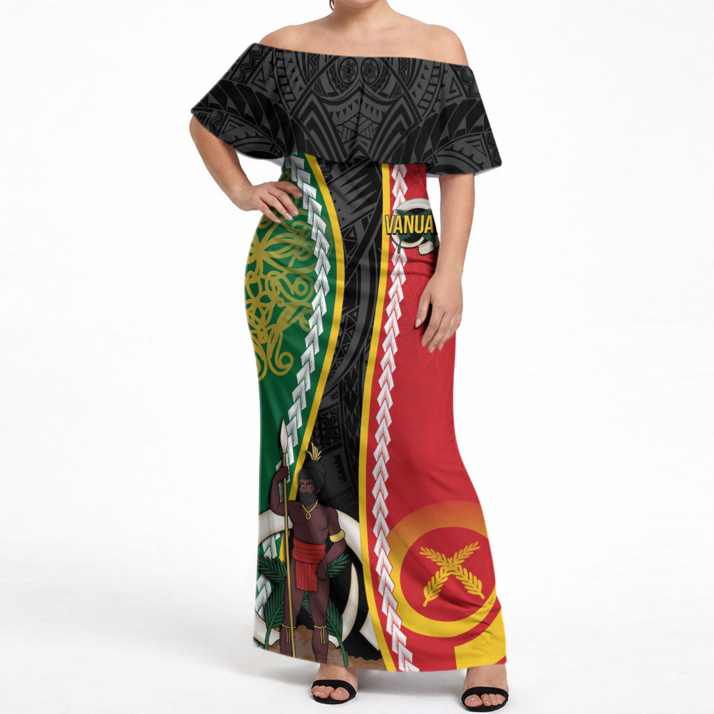 Ni-Vanuatu Indipendens Dei Celebretem Off Shoulder Maxi Dress Yumi Yumi Yumi LT7 Women Multicolor - Polynesian Pride