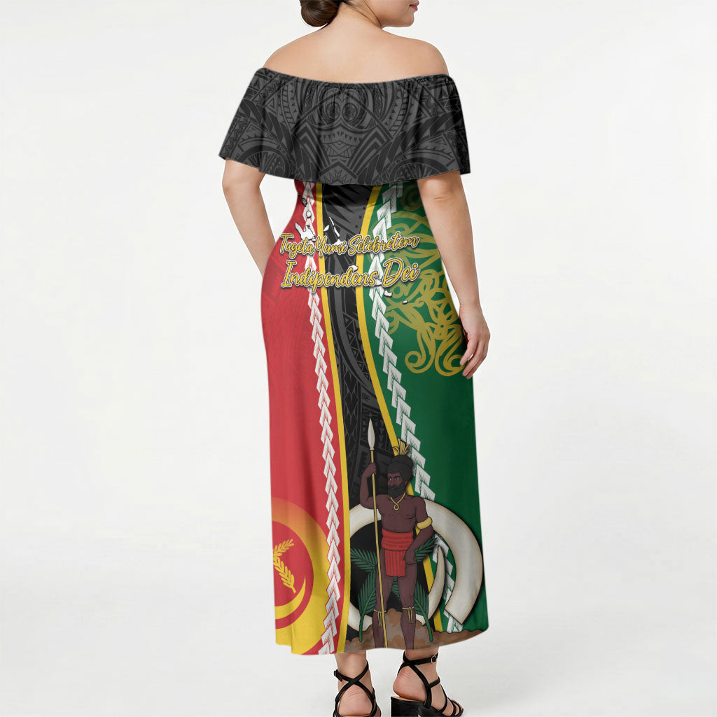 Ni-Vanuatu Indipendens Dei Celebretem Off Shoulder Maxi Dress Yumi Yumi Yumi LT7 - Polynesian Pride