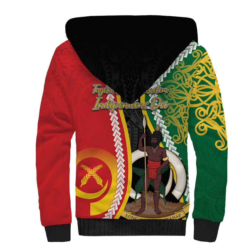 Ni-Vanuatu Indipendens Dei Celebretem Sherpa Hoodie Yumi Yumi Yumi LT7 - Polynesian Pride