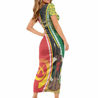 Ni-Vanuatu Indipendens Dei Celebretem Short Sleeve Bodycon Dress Yumi Yumi Yumi LT7 - Polynesian Pride