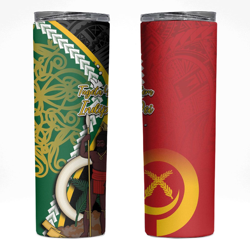 Ni-Vanuatu Indipendens Dei Celebretem Skinny Tumbler Yumi Yumi Yumi LT7 Multicolor - Polynesian Pride