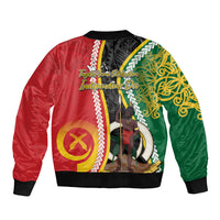Ni-Vanuatu Indipendens Dei Celebretem Sleeve Zip Bomber Jacket Yumi Yumi Yumi LT7 - Polynesian Pride