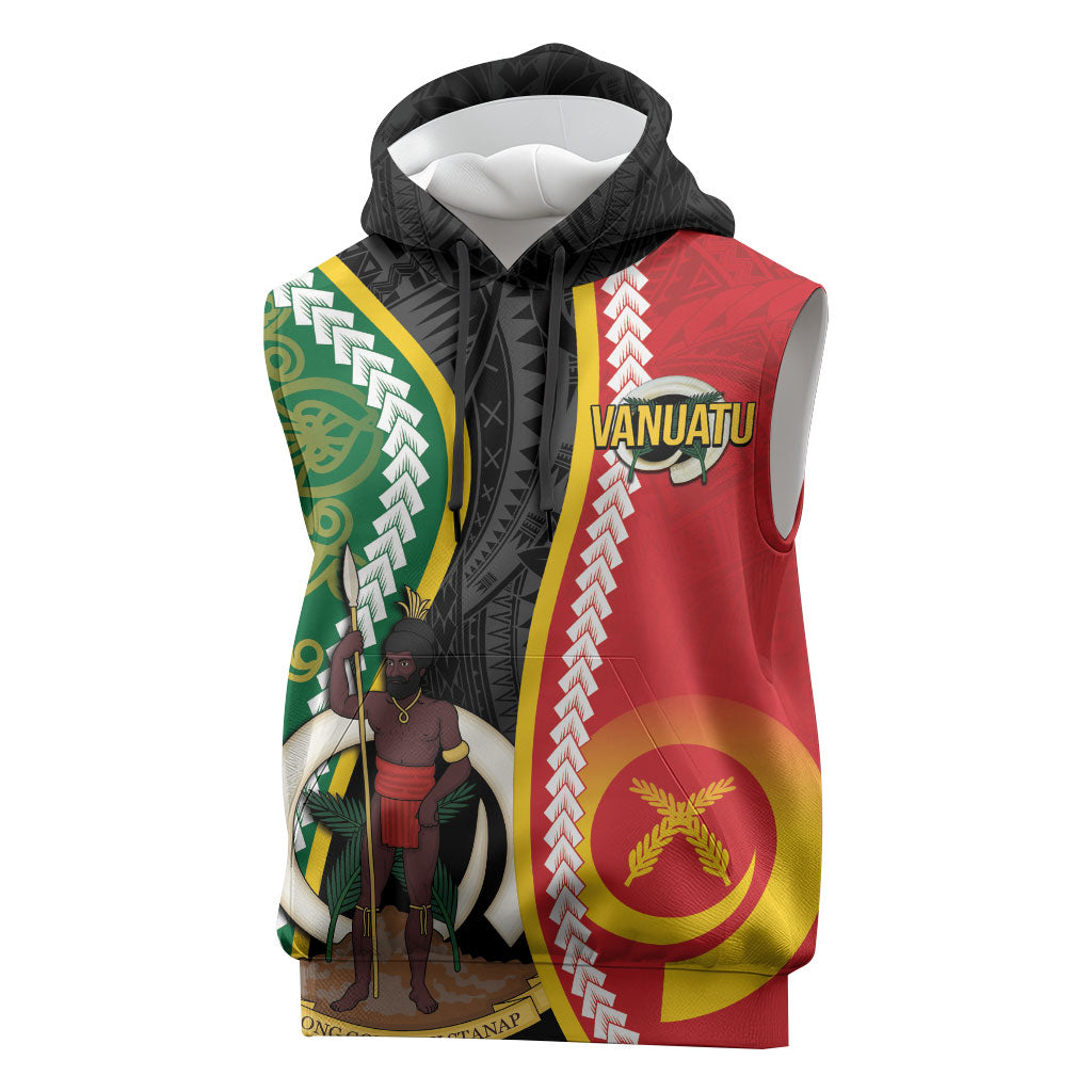 Ni-Vanuatu Indipendens Dei Celebretem Sleeveless Hoodie Yumi Yumi Yumi LT7 Multicolor - Polynesian Pride