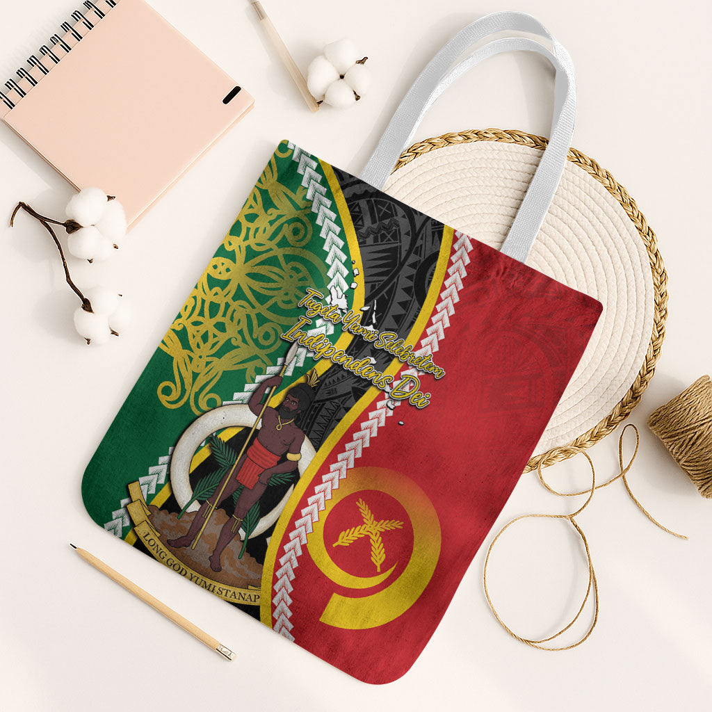 Ni-Vanuatu Indipendens Dei Celebretem Tote Bag Yumi Yumi Yumi LT7 White Strap One Size Multicolor - Polynesian Pride