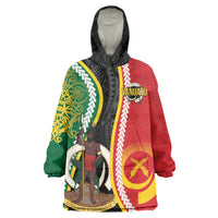 Ni-Vanuatu Indipendens Dei Celebretem Wearable Blanket Hoodie Yumi Yumi Yumi LT7 One Size Multicolor - Polynesian Pride