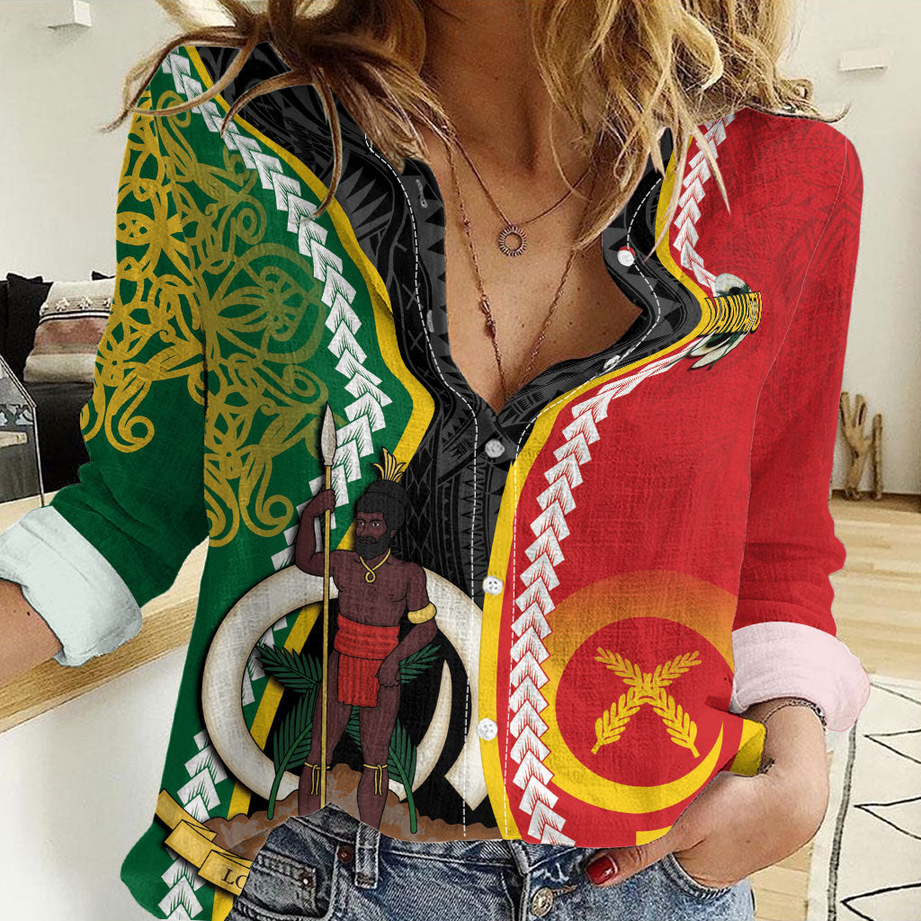 Ni-Vanuatu Indipendens Dei Celebretem Women Casual Shirt Yumi Yumi Yumi LT7 Female Multicolor - Polynesian Pride