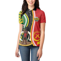 Ni-Vanuatu Indipendens Dei Celebretem Women Polo Shirt Yumi Yumi Yumi LT7 - Polynesian Pride