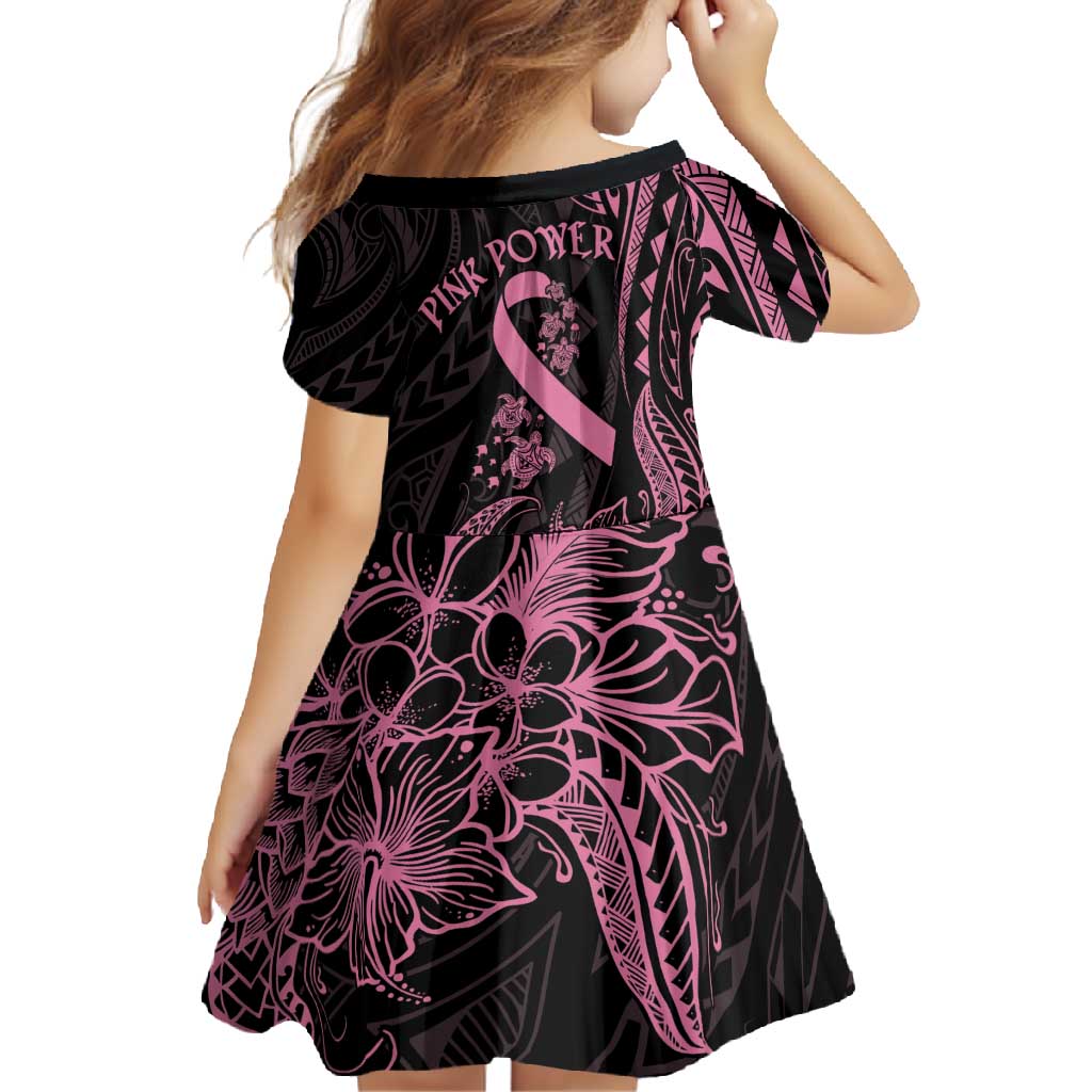 Polynesian Pink Power Family Matching Long Sleeve Bodycon Dress and Hawaiian Shirt Breast Cancer Ribbon Turtle and Flowers LT7 - Polynesian Pride