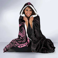 Polynesian Pink Power Hooded Blanket Breast Cancer Ribbon Turtle and Flowers LT7 - Polynesian Pride