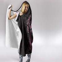 Polynesian Pink Power Hooded Blanket Breast Cancer Ribbon Turtle and Flowers LT7 - Polynesian Pride