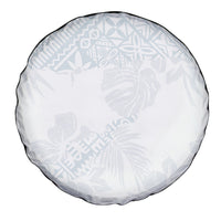 Samoa White Sunday Spare Tire Cover Hibiscus Special LT7 White - Polynesian Pride
