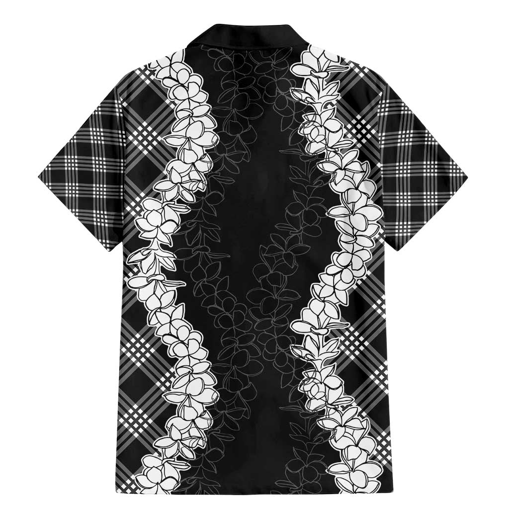 Hawaii Aloha Plumeria Lei Black Palaka Family Matching Mermaid Dress and Hawaiian Shirt LT7 - Polynesian Pride