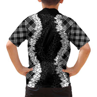 Hawaii Aloha Plumeria Lei Black Palaka Family Matching Summer Maxi Dress and Hawaiian Shirt LT7 - Polynesian Pride